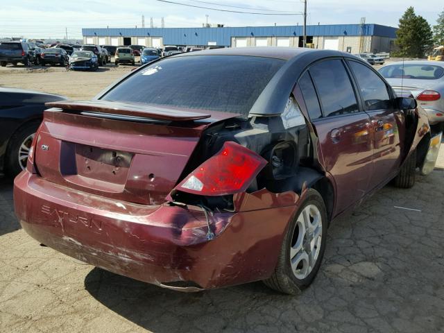 1G8AL52F63Z103444 - 2003 SATURN ION LEVEL BURGUNDY photo 4
