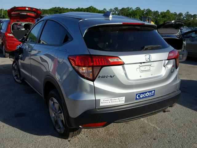 3CZRU5H79HM727649 - 2017 HONDA HR-V EXL SILVER photo 3