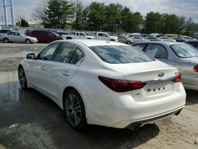 JN1EV7AR3JM436545 - 2018 INFINITI Q50 LUXE WHITE photo 3