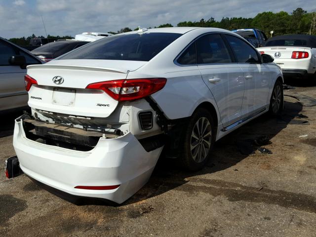 5NPE34AF2FH032015 - 2015 HYUNDAI SONATA SPO WHITE photo 4