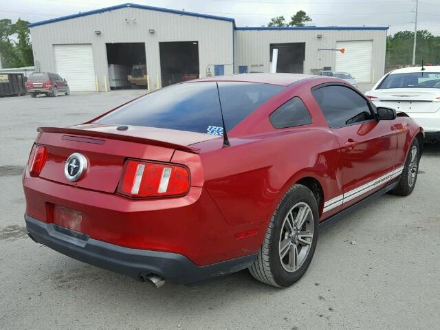 1ZVBP8AM8C5226926 - 2012 FORD MUSTANG RED photo 4