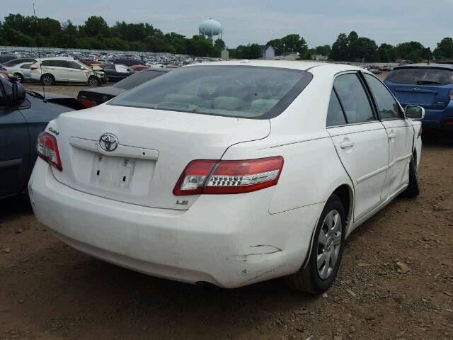 4T1BF3EK6AU545757 - 2010 TOYOTA CAMRY BASE WHITE photo 4