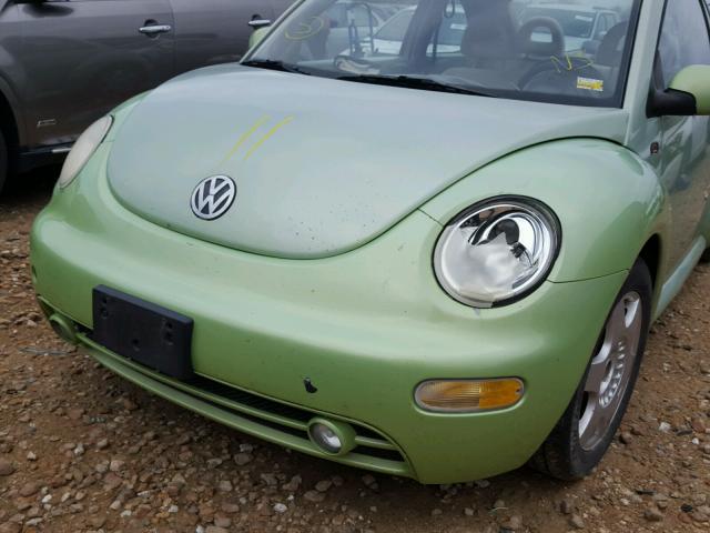 3VWCB21C31M443721 - 2001 VOLKSWAGEN NEW BEETLE GREEN photo 9