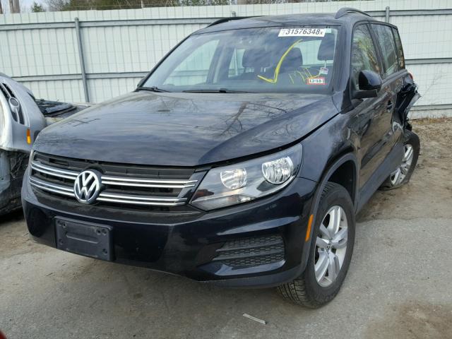 WVGAV7AX4FW615193 - 2015 VOLKSWAGEN TIGUAN S BLACK photo 2