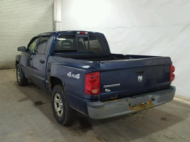 1D7HW28K85S142665 - 2005 DODGE DAKOTA QUA BLUE photo 3