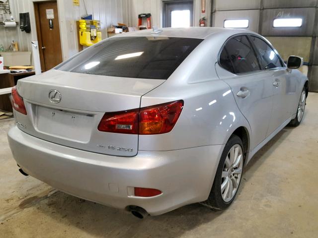 JTHCK262782027139 - 2008 LEXUS IS 250 SILVER photo 4