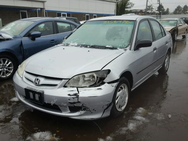 2HGES16344H624927 - 2004 HONDA CIVIC DX V SILVER photo 2