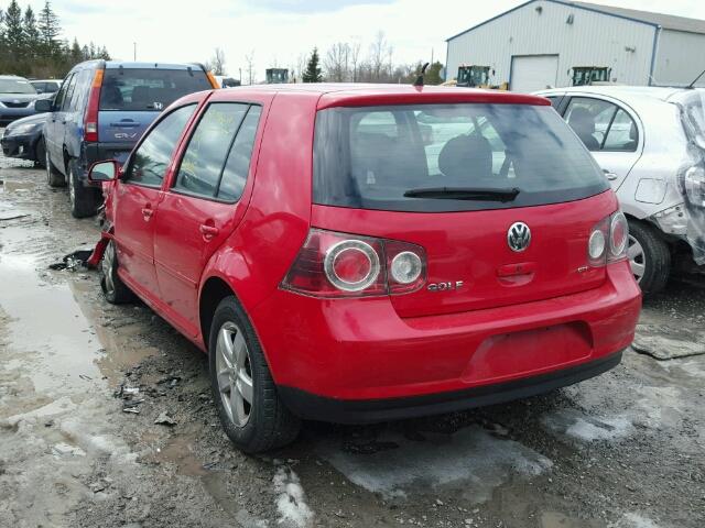 9BWEL41J584014269 - 2008 VOLKSWAGEN CITY GOLF RED photo 3