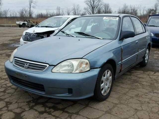 2HGEJ6616YH591336 - 2000 HONDA CIVIC BASE BLUE photo 2