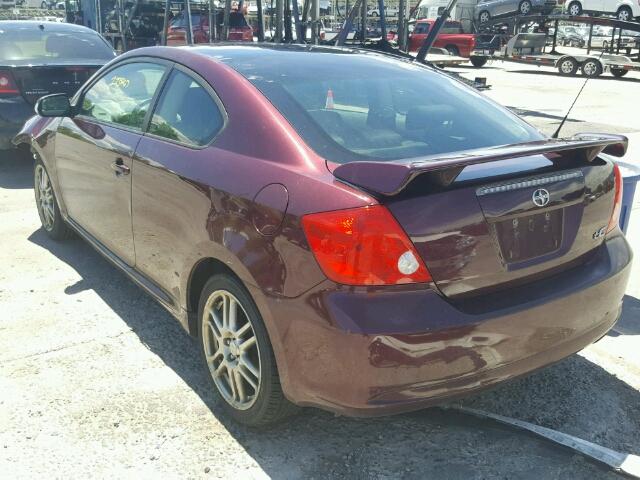 JTKDE167750024437 - 2005 TOYOTA SCION TC 紫色 照片 3