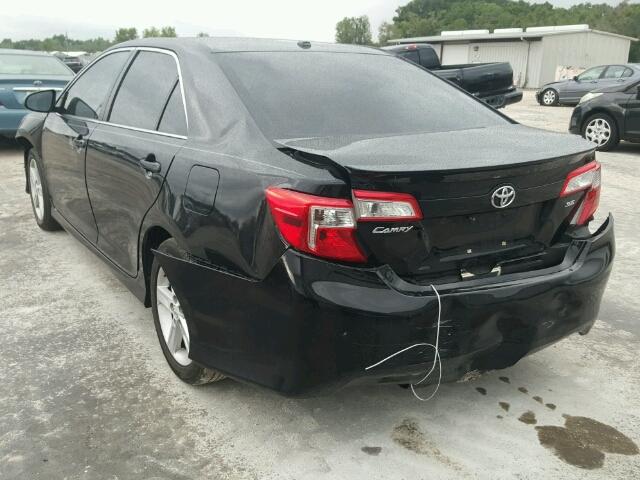 4T1BF1FK8CU064043 - 2012 TOYOTA CAMRY BASE BLACK photo 3