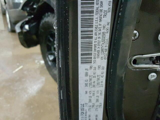 1C6RR7YTXJS232509 - 2018 RAM 1500 REBEL ნაცრისფერი ფოტო 10