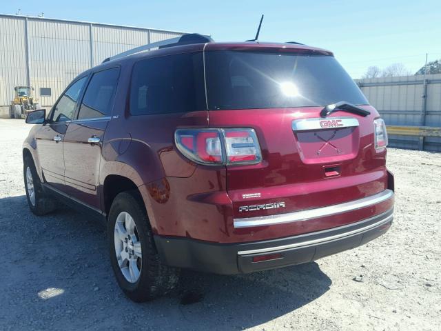 1GKKRRKD1GJ180391 - 2016 GMC ACADIA SLT MAROON photo 3