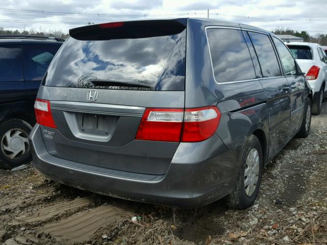 5FNRL38267B037278 - 2007 HONDA ODYSSEY LX GRAY photo 4