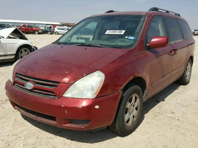 KNDMB233876111867 - 2007 KIA SEDONA EX MAROON photo 2