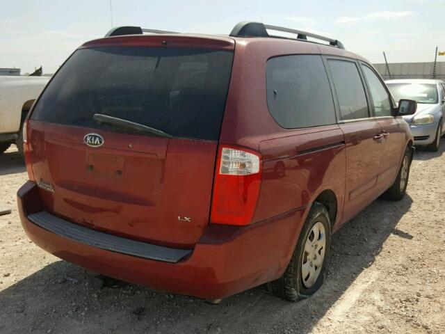 KNDMB233876111867 - 2007 KIA SEDONA EX MAROON photo 4