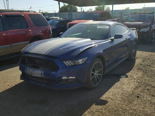 1FA6P8CF4G5317951 - 2016 FORD MUSTANG GT BLUE photo 2