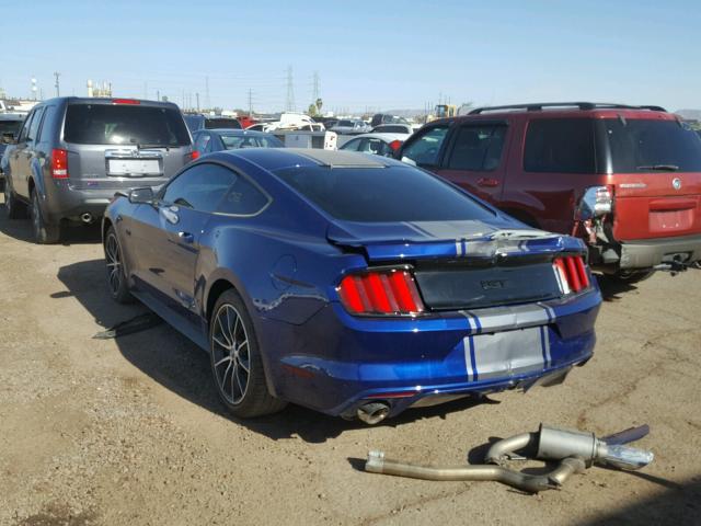 1FA6P8CF4G5317951 - 2016 FORD MUSTANG GT BLUE photo 3