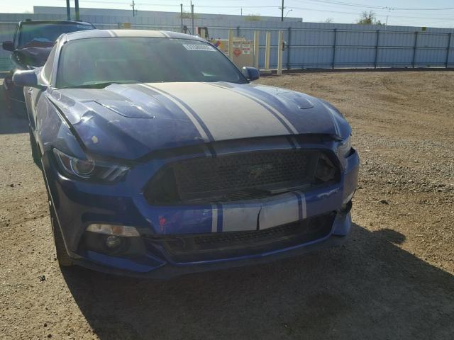 1FA6P8CF4G5317951 - 2016 FORD MUSTANG GT BLUE photo 9