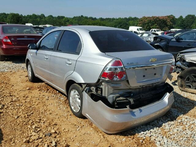 KL1TD56658B248505 - 2008 CHEVROLET AVEO BASE SILVER photo 3