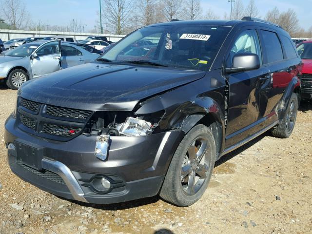 3C4PDDGG2HT574711 - 2017 DODGE JOURNEY CR GRAY photo 2