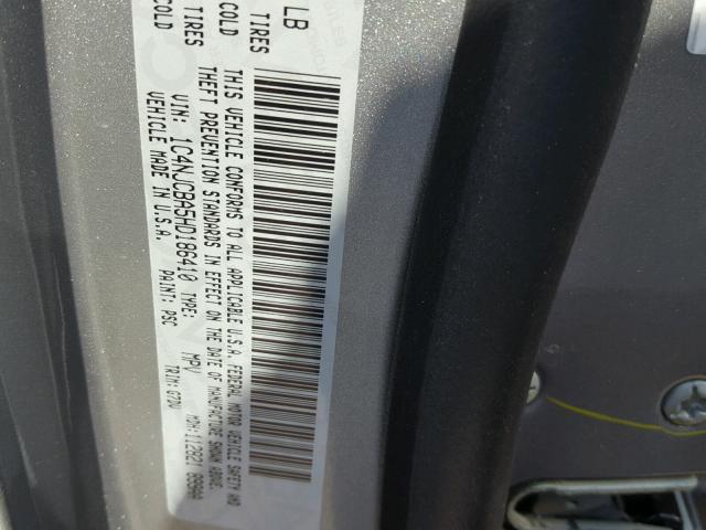 1C4NJCBA5HD186410 - 2017 JEEP COMPASS SP SILVER photo 10