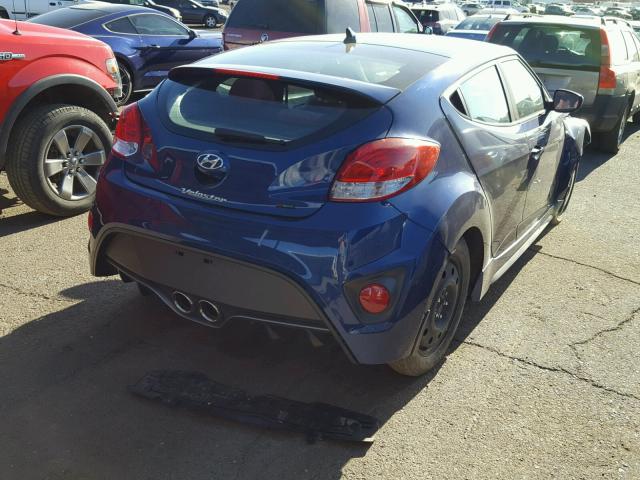 KMHTC6AE4HU318561 - 2017 HYUNDAI VELOSTER T BLUE photo 4