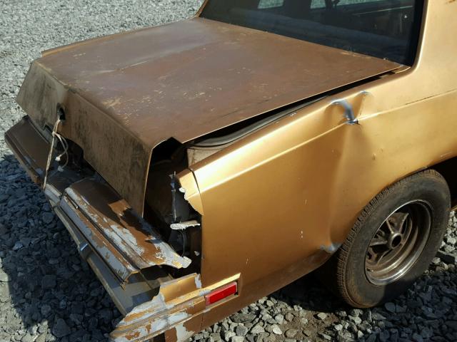 1G3AR47A9ER390227 - 1984 OLDSMOBILE CUTLASS SU GOLD photo 10