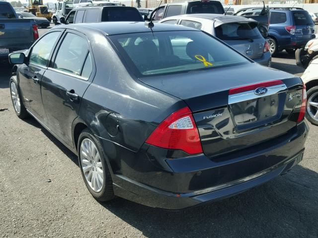 3FADP0L36BR309998 - 2011 FORD FUSION HYB BLACK photo 3