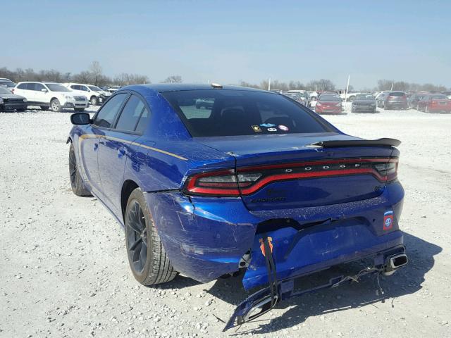 2C3CDXCT5JH163955 - 2018 DODGE CHARGER R/ BLUE photo 3