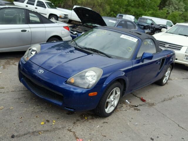 JTDFR320420052281 - 2002 TOYOTA MR2 SPYDER BLUE photo 2