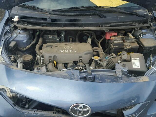 JTDBT923884018293 - 2008 TOYOTA YARIS BLUE photo 7