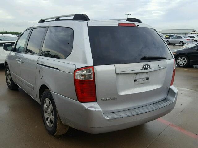 KNDMB233986229301 - 2008 KIA SEDONA EX SILVER photo 3