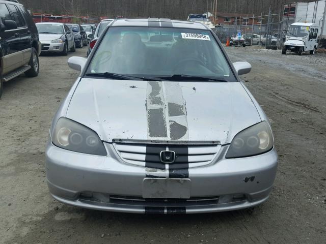 1HGES26712L048335 - 2002 HONDA CIVIC EX SILVER photo 9