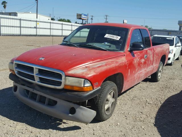 1B7GL23XXVS186023 - 1997 DODGE DAKOTA RED photo 2