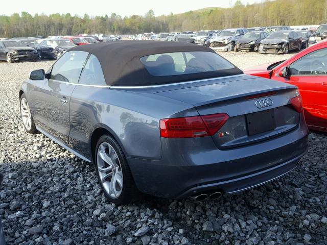 WAUVGAFH2DN007574 - 2013 AUDI S5 PRESTIG GRAY photo 3