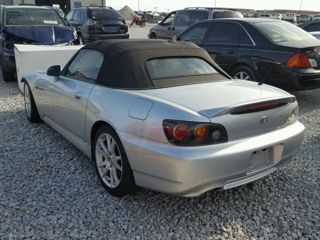 JHMAP214X4T005691 - 2004 HONDA S2000 SILVER photo 3