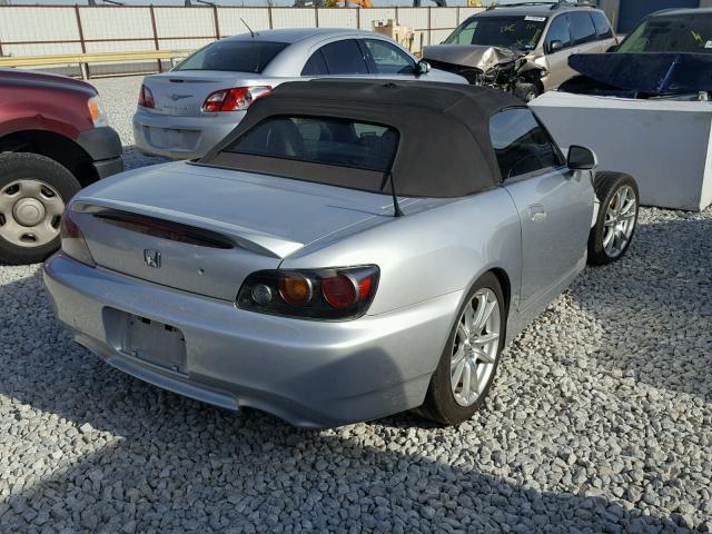 JHMAP214X4T005691 - 2004 HONDA S2000 SILVER photo 4