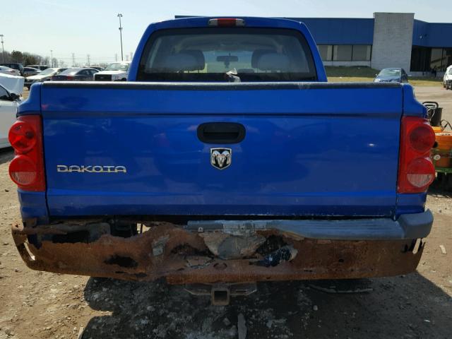 1D7HE38K58S506375 - 2008 DODGE DAKOTA SXT BLUE photo 6