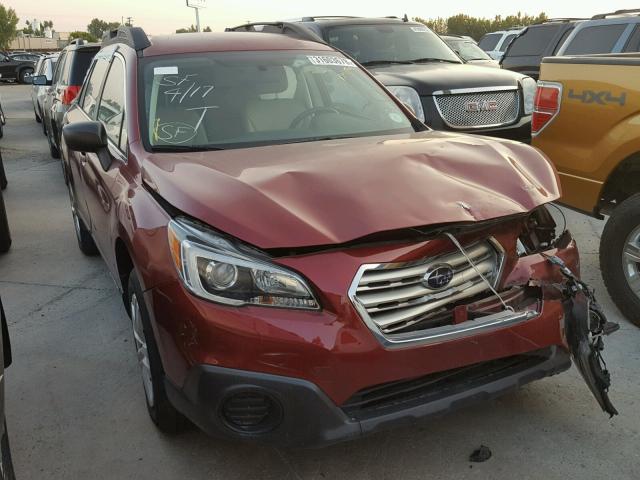 4S4BSBAC9F3359597 - 2015 SUBARU OUTBACK 2. RED photo 1