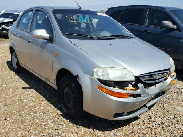 KL1TD52634B156213 - 2004 CHEVROLET AVEO SILVER photo 1