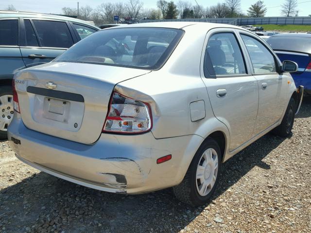 KL1TD52634B156213 - 2004 CHEVROLET AVEO SILVER photo 4