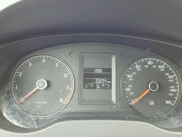 3VW2K7AJ9EM428332 - 2014 VOLKSWAGEN JETTA BASE GRAY photo 8