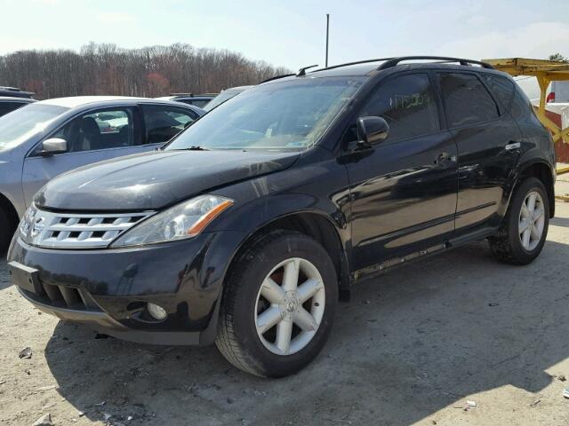 JN8AZ08W64W330171 - 2004 NISSAN MURANO SL BLACK photo 2