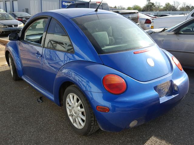 3VWCR31C24M413664 - 2004 VOLKSWAGEN NEW BEETLE 蓝色 照片 3