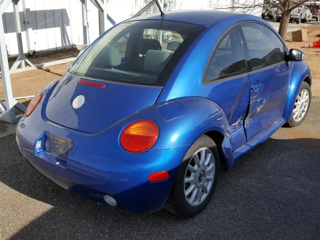 3VWCR31C24M413664 - 2004 VOLKSWAGEN NEW BEETLE BLUE photo 4