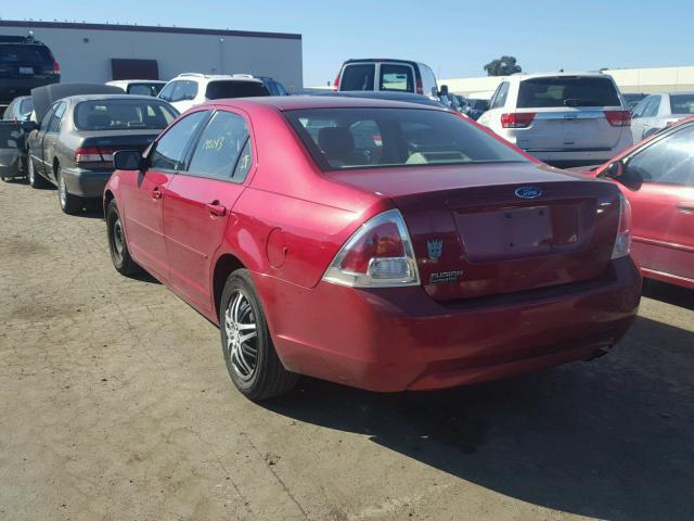 3FAHP06Z87R115188 - 2007 FORD FUSION S RED photo 3