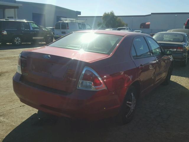 3FAHP06Z87R115188 - 2007 FORD FUSION S RED photo 4