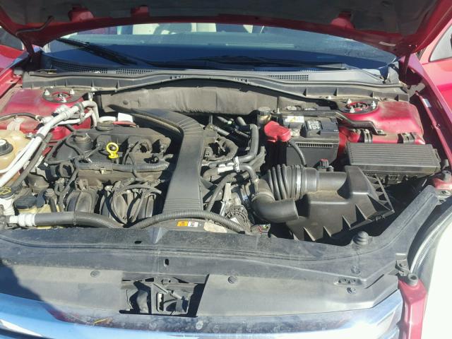 3FAHP06Z87R115188 - 2007 FORD FUSION S RED photo 7