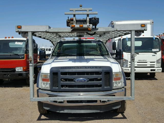 1FDAF56R08ED64421 - 2008 FORD F550 SUPER WHITE photo 9